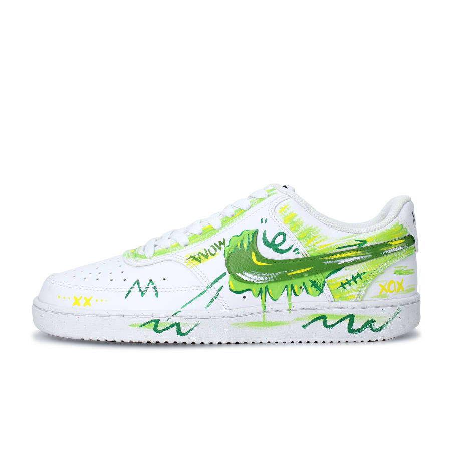 Nike Nike Skateboard Shoes Men's Low Top White Green Yellow