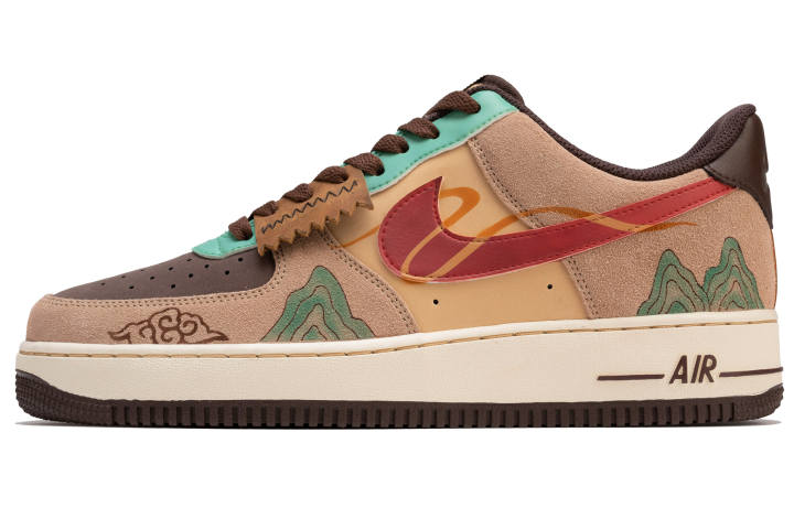 Nike Nike Air Force 1 Low top Skateboard Shoes Men's Brown