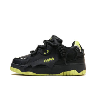 MQMS Skateboard Shoes Unisex Low Top Black/Green