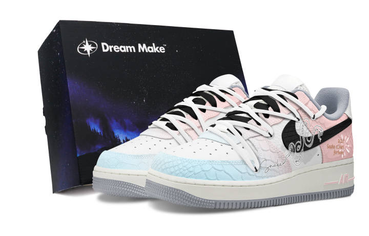 Nike Nike Air Force 1 Slip Resistant Cushioning Abrasion Resistant Low top Skateboard Shoes Women's Pink
