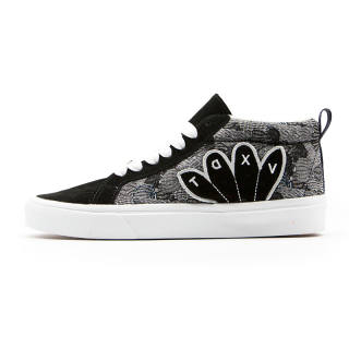 VXDT Skateboard Shoes Unisex Mid Top Black/White/Gray
