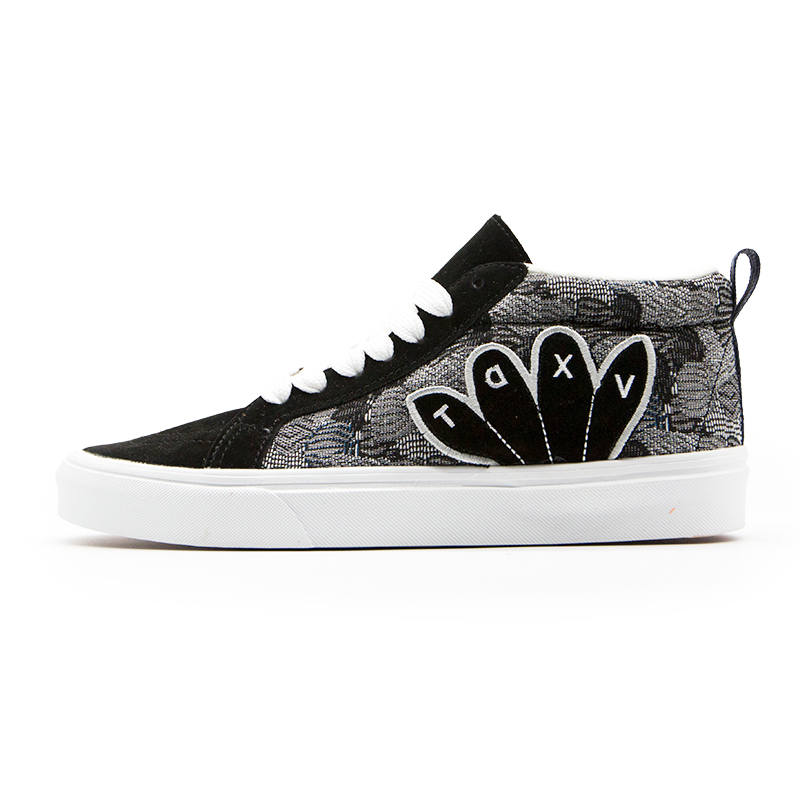 VXDT Skateboard Shoes Unisex Mid Top Black/White/Gray