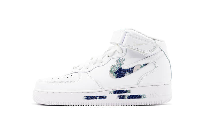 Nike Nike Air Force 1 Surfing Mid top Skateboard Shoes Men's Blue White