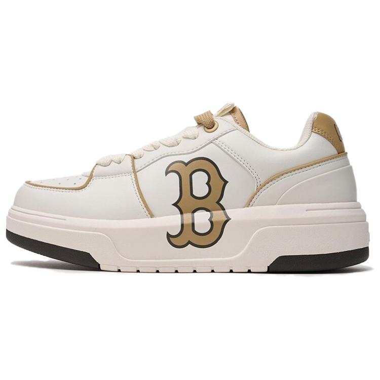 MLB MLB Chunky Liner 24SS Boston Red Sox Slip Resistant Cushioning Low top Skateboard Shoes Unisex White Yellow