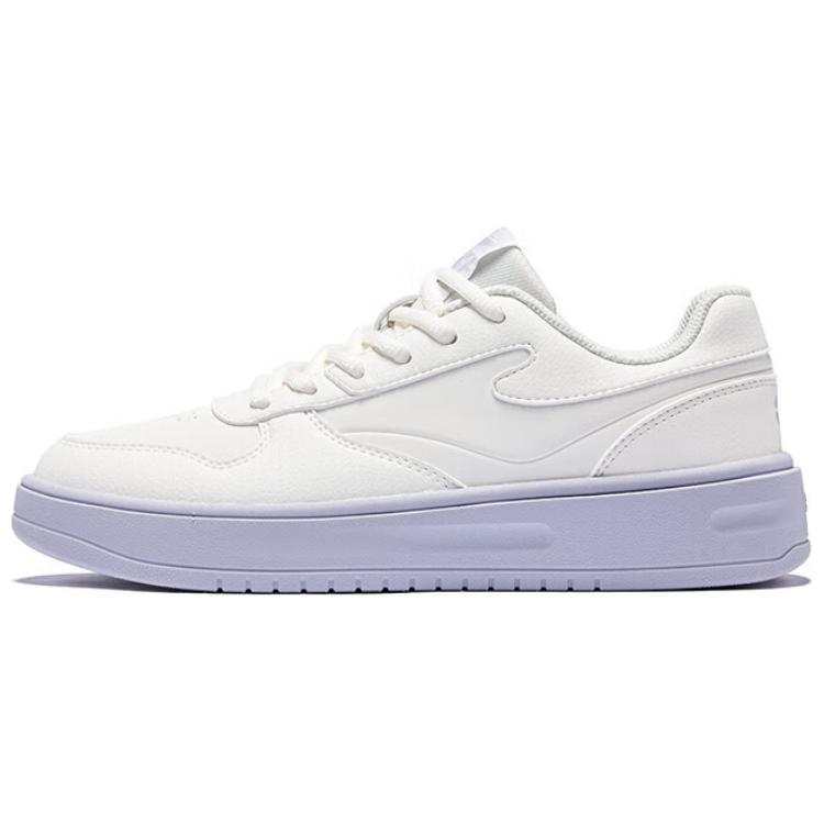 Erke Sky Strategy Slip Resistant Abrasion Resistant Cushioning Low top Skateboard Shoes Women's White Purple