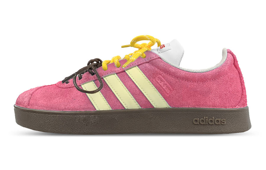 Adidas Neo VL Court 2.0 Low top Skateboard Shoes Unisex Pink Yellow