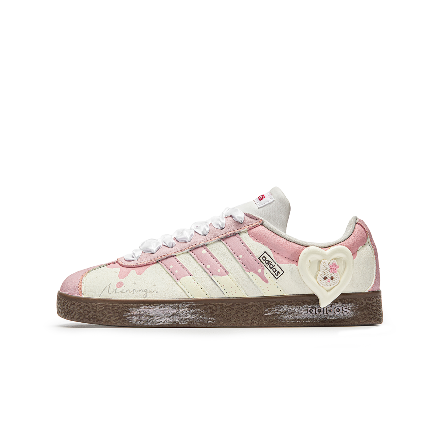 Adidas Neo VL Court Lifestyle Wu Jian, Like A Dream Cushioning Low top Skateboard Shoes Unisex Pink Yellow