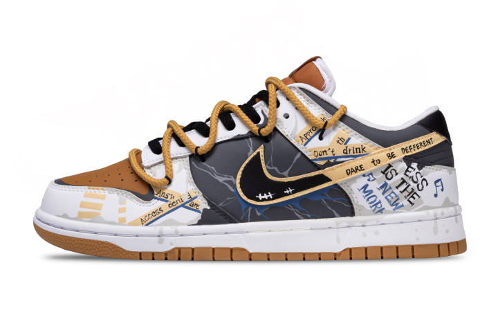 Nike Nike Dunk All Things Free Abrasion Resistant Abrasion Resistant Low top Skateboard Shoes Men's White Gray Brown