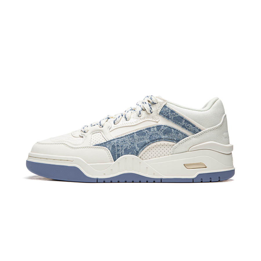 Li-Ning Li Ning Moon White 2MID Skateboard Shoes Men's Mid Top White Blue