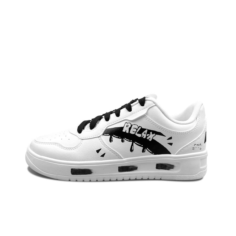 Anta Relaxed And Easy Going Lightweight And Waterproof Low top Skateboard Shoes Unisex White Black