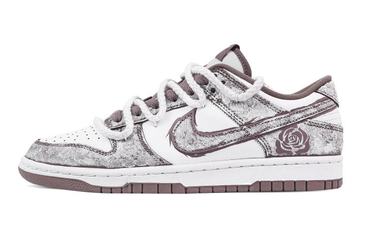 Nike Nike Dunk Thorn Rose Abrasion Resistant Low top Skateboard Shoes Unisex Gray Purple