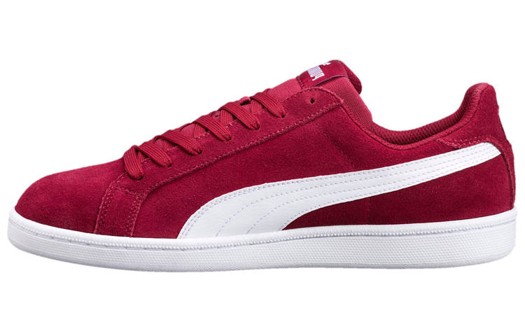 PUMA Smash Suede Retro Low Top Skate Shoes Red