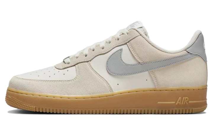 Nike Nike Air Force 1 Low top Skateboard Shoes Men's Beige Gray