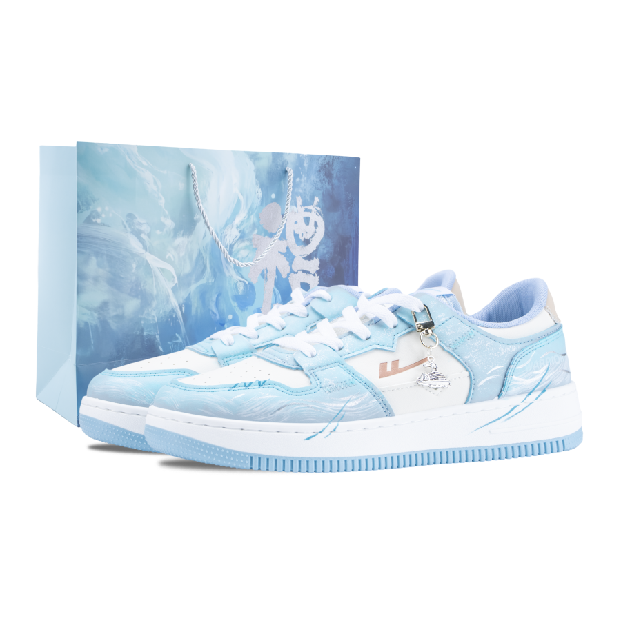 Warrior Wear resistant And Lightweight Low top Skateboard Shoes Unisex Sky Blue