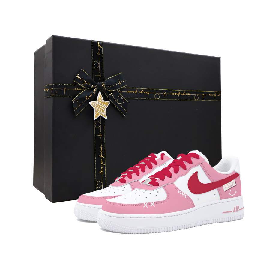 Nike Nike Air Force 1 Slip Resistant Abrasion Resistant Low top Skateboard Shoes Women's Pink