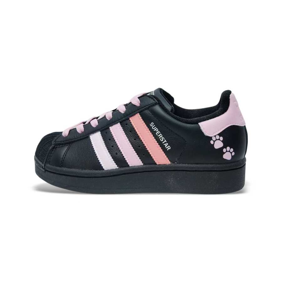 Adidas Originals Superstar 2 Skateboard Shoes Women's Black Pink