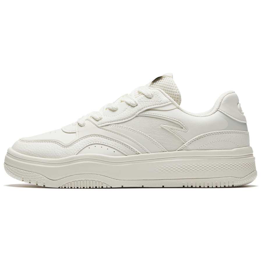 Anta Street Stubborn 2 Lightweight Height Increasing Low top Skateboard Shoes Men's Ivory White