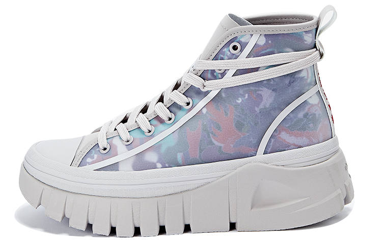 LNG Li Ning x LNG Synthetic Leather Comfortable Slip Resistant High top Skateboard Shoes Men's