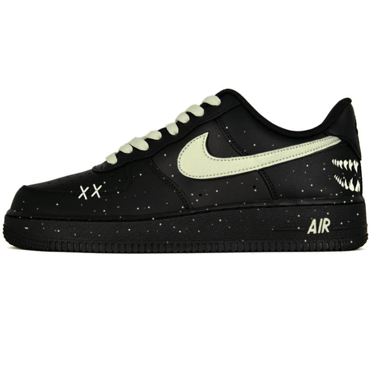 Nike Nike Air Force 1 Black Warrior, Air Force 1 Black Abrasion Resistant Low top Skateboard Shoes Unisex Black Pink
