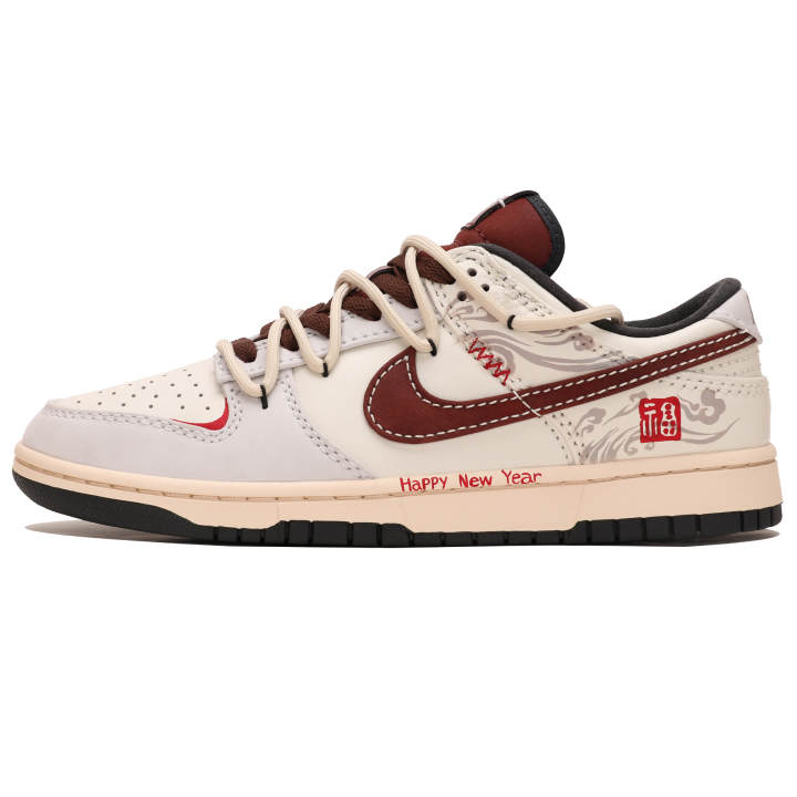 Nike Nike Dunk Abrasion Resistant Low top Skateboard Shoes Men's Beige Brown