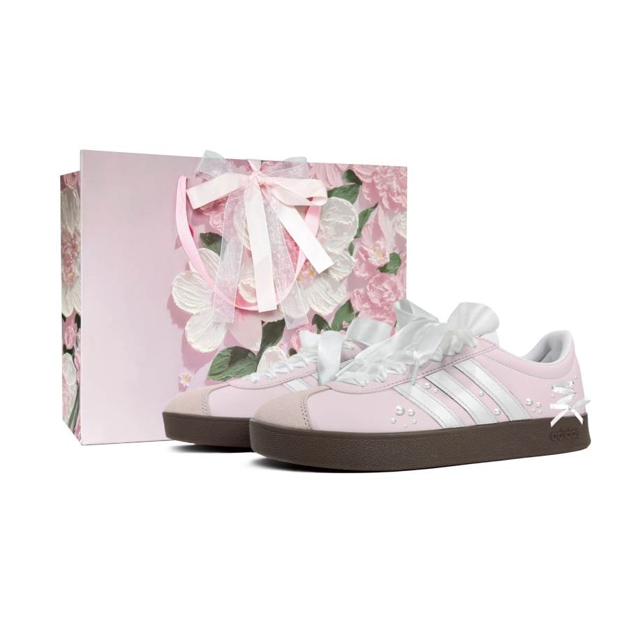 Adidas Adidas VL COURT 2.0 Breathable Low top Skateboard Shoes Unisex Pink