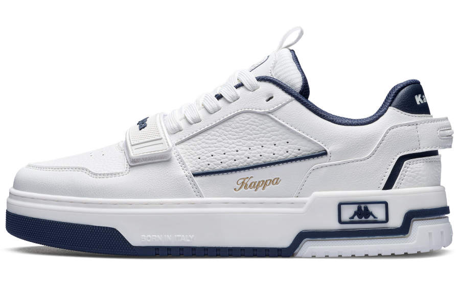 Kappa Back to Back Low top Skateboard Shoes Unisex White Blue