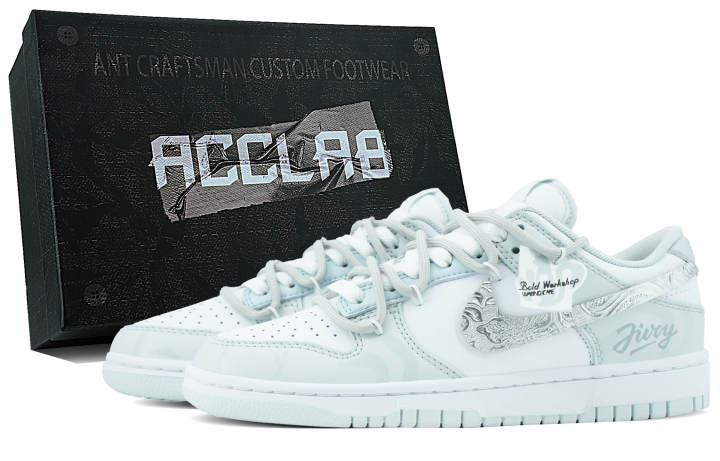 Nike Nike Dunk Slip Resistant Abrasion Resistant Low top Skateboard Shoes Unisex Gray White