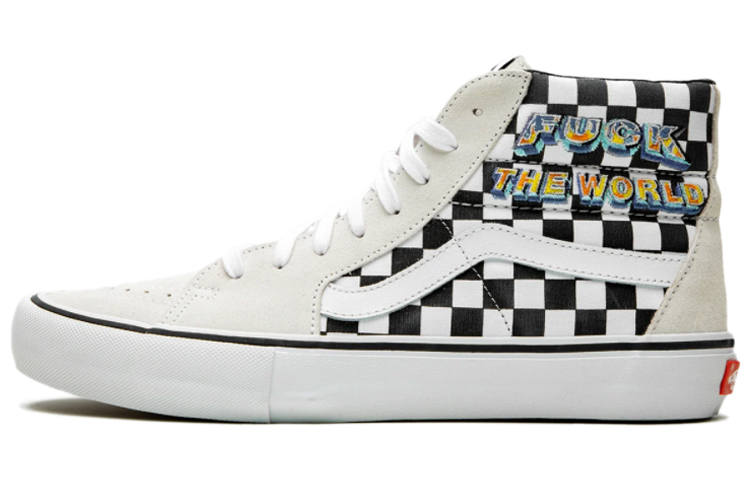 Vans Sk8 Supreme x Sk8 Vans Hi 'Fuck The World - White'