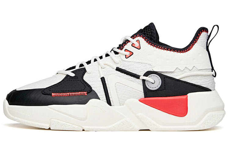 Anta Life Collection, Rejecting The Ordinary Low top Skateboard Shoes Men's Black White Red