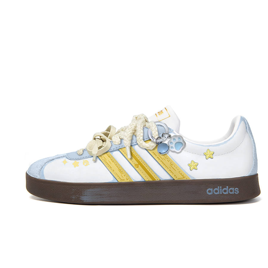 Adidas Neo VL Court 2.0 Dingdang Cushioning Low top Skateboard Shoes Unisex Blue Yellow