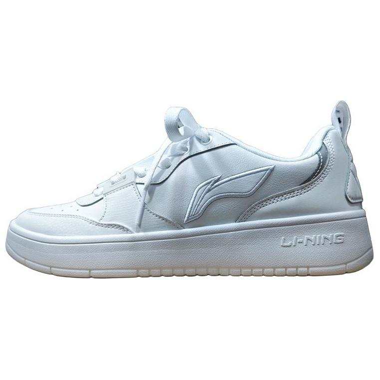 Li-Ning Li Ning Synthetic Leather Non slip Lightweight Low top Skateboard Shoes Men's Standard White