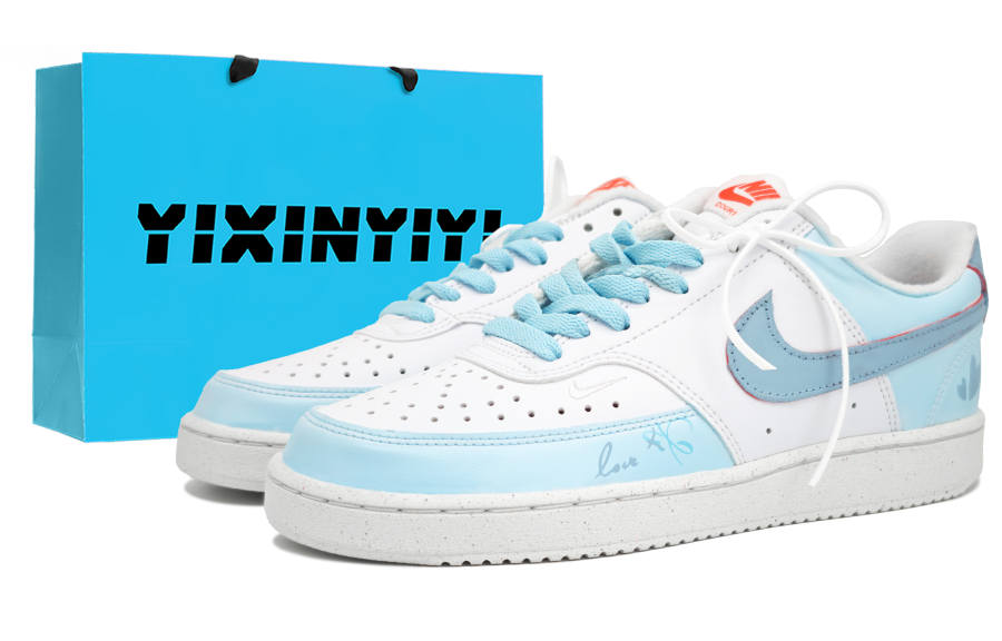 Nike Nike Court Vision Abrasion Resistant Low top Skateboard Shoes Women's Blue