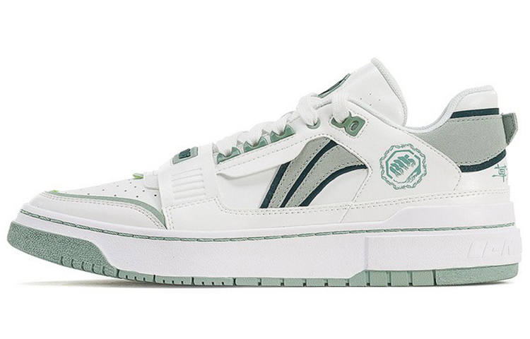 Li-Ning Li Ning Rookie Skateboard Shoes Unisex Low Top Ecru/Pine Jasper