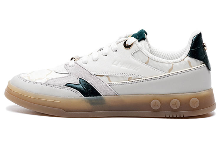 LI-NING 1990 LI NING 1990 Abrasion Resistant Low top Skateboard Shoes Women's White Green