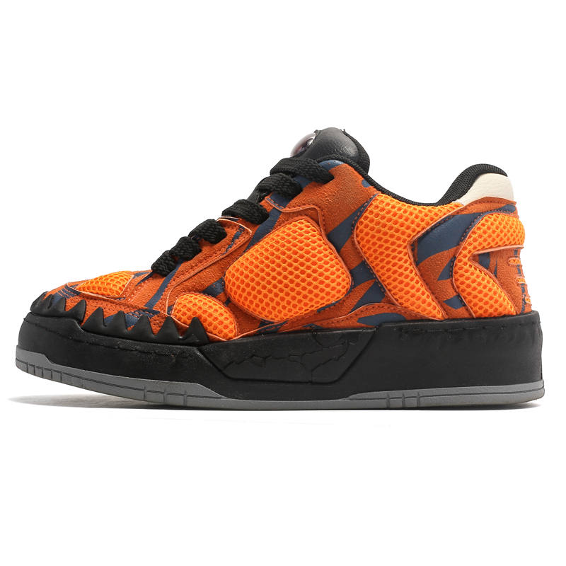 BAOZAOGONGYANG Slip Resistant, Abrasion Resistant, Breathable Low top Skateboard Shoes Unisex Orange