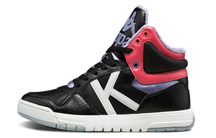 Kappa Skateboard Shoes Women's High Top Black/Red