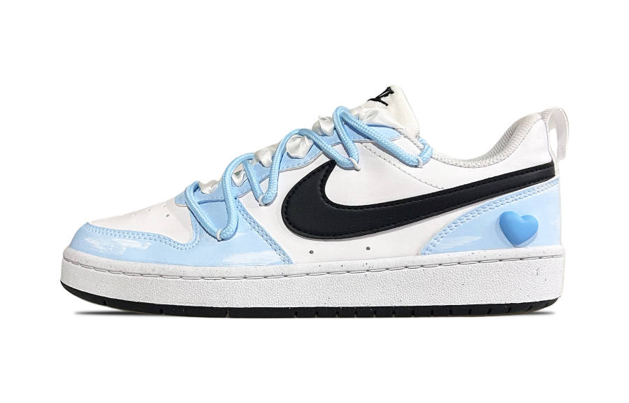 Nike Nike Court Borough Slip Resistant Abrasion Resistant Low top Skateboard Shoes GS White Blue