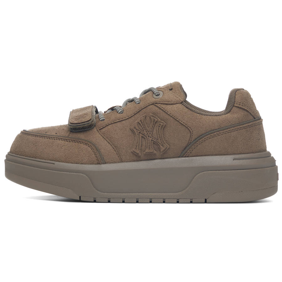 MLB New York Yankees Synthetic Leather Low top Skateboard Shoes Unisex Dark Brown