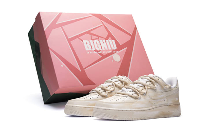 Nike Nike Air Force 1 Skateboard Shoes Women's Low Top Beige/White
