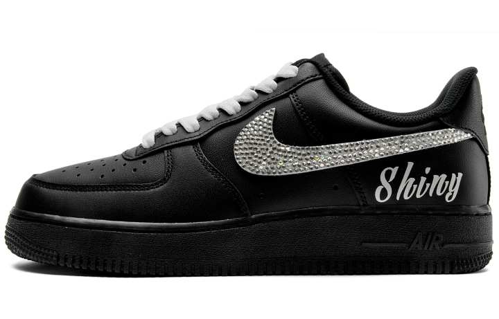 Nike Nike Air Force 1 Abrasion Resistant Balance Abrasion Resistant Balance Low top Skateboard Shoes Unisex Black Silver