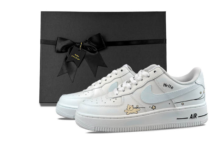 Nike Nike Air Force 1 Low top Skateboard Shoes Women's Light Blue