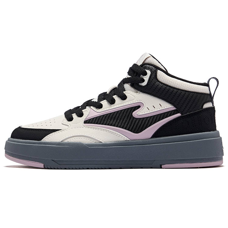 Erke Conquest 4.0 Abrasion Resistant Breathable High top Skateboard Shoes Women's Microcrystal White Jet Black