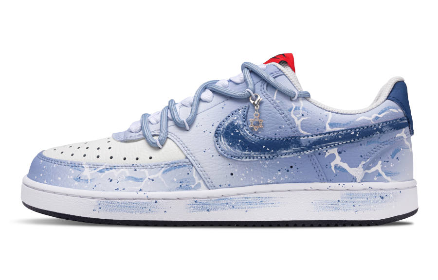 Nike Nike Court Vision 1 Dance Of Zeus Abrasion Resistant Low top Skateboard Shoes Men's Sky Blue
