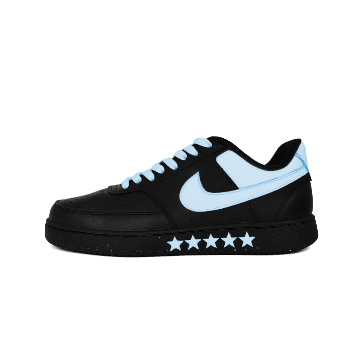 Nike Nike Court Vision Starry Sky Abrasion Resistant Low top Skateboard Shoes Unisex Black Blue