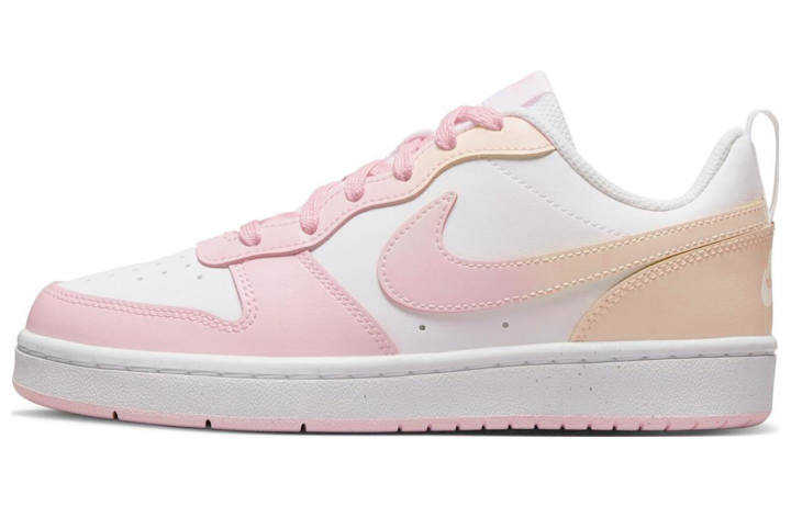 Nike Nike Court Borough Low Soft And Girlish Synthetic Leather Low top Skateboard Shoes GS Pink Orange
