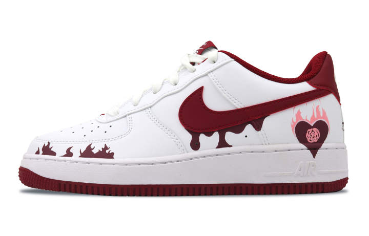 Nike Nike Air Force 1 Low top Skateboard Shoes Unisex Red White