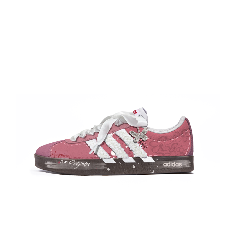 Adidas Neo VL Court Lifestyle Lively Island, Cotton Pink Slip Resistant Abrasion Resistant