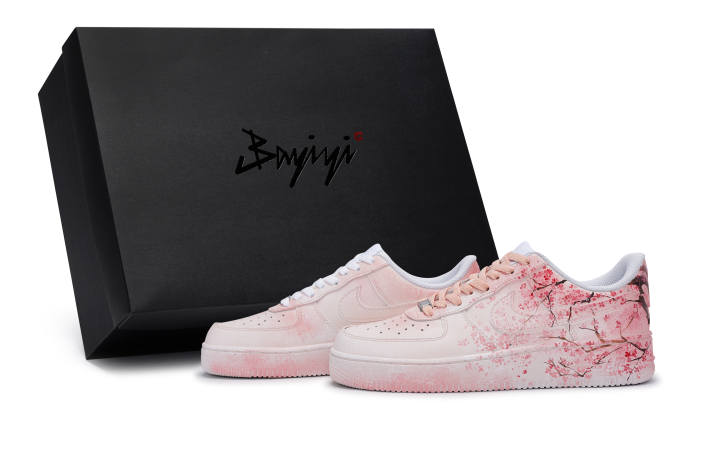 Nike Nike Air Force 1 811 Manufacturing, Cherry Blossom Rain, Special Shoe Box Low top Skateboard Shoes Unisex Pink Brown