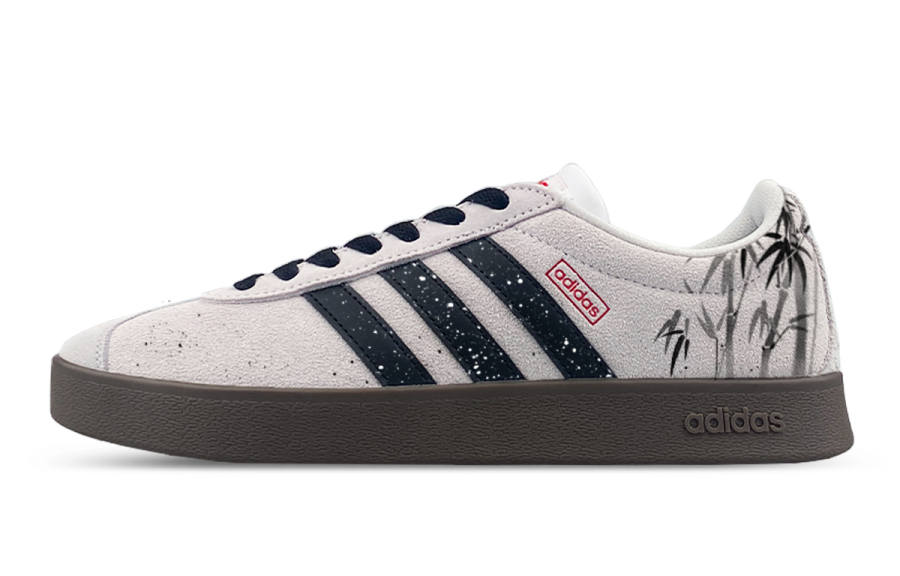 Adidas Neo VL Court Lifestyle Slip Resistant Low top Skateboard Shoes Unisex Gray Black