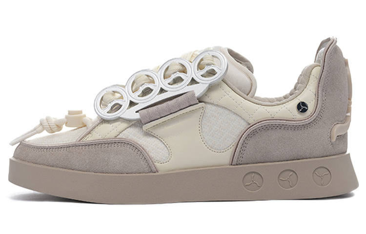 LI-NING 1990 Li Ning 1990 Textile, Leather Abrasion Resistant, Lightweight, And Breathable Low top Skateboard Shoes Men's Tawny